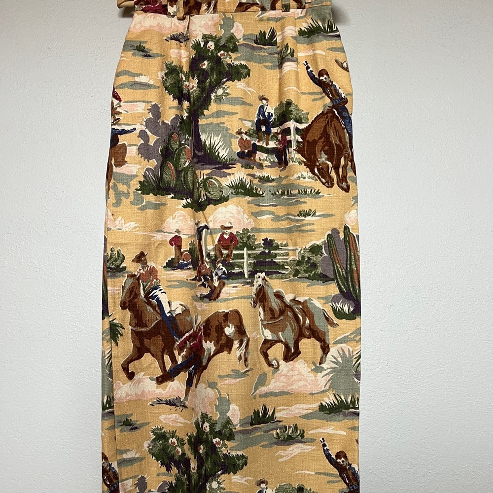 Vintage Western Print Skirt